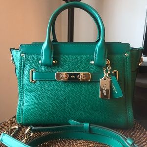 SOLD!! COACH Swagger 27 Satchel FOREST GREEN NWT!